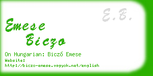 emese biczo business card